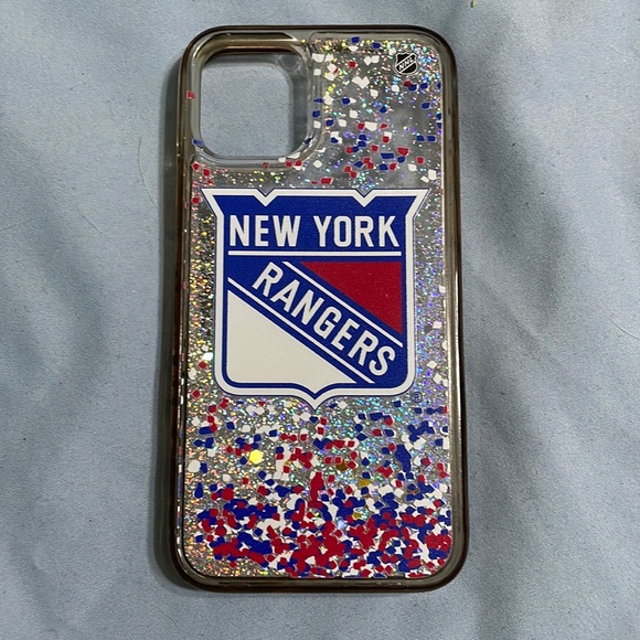 New York Rangers iPhone Confetti Glitter Case. - Picture 1 of 6
